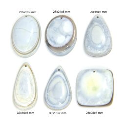 Pandantiv Opal Albastru Natural cu Gaura - Picatura - Oval - Patrat- 25-32x16-25x5-9 mm - 1 Buc