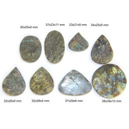 Pandantiv Labradorit Druzy cu Gaura Laterala - Picatura - Oval - Rotund - 23-38x21-38x6-11 mm - 1 Buc