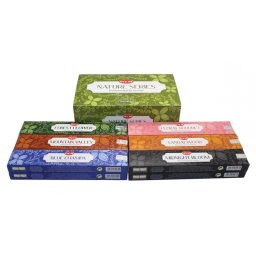 Betisoare HEM Premium Masala - Nature Series - 15g - 6 Arome - 12 Cutii + 1 Suport Lemn