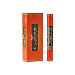 Betisoare Parfumate HEM Cinnamon Orange - 15 g - Fumul Energiei Aurii - Incense - 1 Set