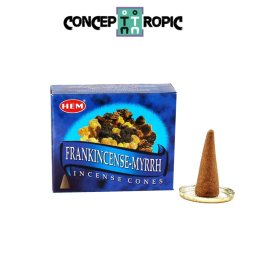 Conuri Parfumate HEM Frankincense-Myrrh - 20 g - Aroma Templului Sacru - Incense Cones - 1 Set