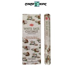 Betisoare Parfumate Salvie Alba cu Nuca de Cocos HEM - 15 g - Purificarea Insulelor Sacre - Incense Sticks - 1 Set