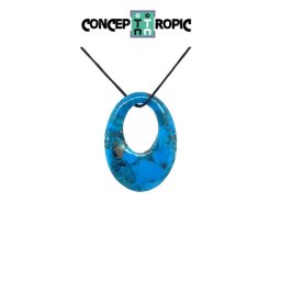 Pandantiv din Turcoaz de Arizona Oval - 35 x 25 x 4 mm - 1 Buc