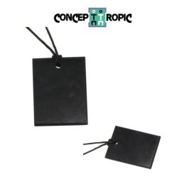 Pandantiv Shungit Rusia Dreptunghi - Protectie EMF - 40-42 x 30-32 x 2-3 mm - 1 Buc