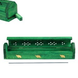 Suport Pentru Bete Barfumate din Lemn - Elefant - Conuri si Frunza - 30x5x5 cm - 1 Buc