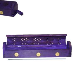 Suport Pentru Bete Barfumate din Lemn - Soare - Conuri si Frunza - 30x5x5 cm - 1 Buc