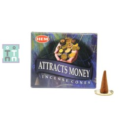 Conuri Parfumate HEM Attracts Money Incense Cones