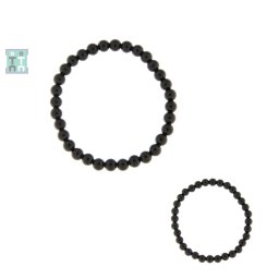Bratara Turmalina Neagra Rotund 6x6 mm Diametru 56 mm - 1 Buc