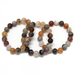 Bratara Agata de Botswana Diametru 62 din Margele Rotunde - 11 - 11,9 mm