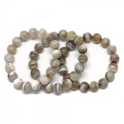 Bratara Agata de Botswana Diametru 62 mm din Margele Rotunde - 12 - 12,9 mm