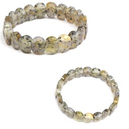Bratara din Agata Montana Naturala - Diametru 60 mm - Ovala Fatetata 10x14 mm - 1 Buc