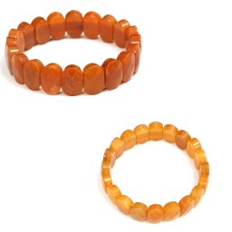 Bratara din Carneol Natural - Diametru 56 mm - Ovala Fatetata 10x14 mm - 1 Buc