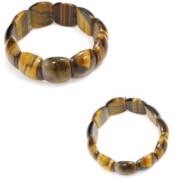 Bratara din Ochi de Tigru Mixt Natural - Diametru 60 mm - Dreptunghi 21-22 x 17-20 mm - 1 Buc