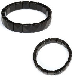 Bratara din Onix Natural - Diametru 56 mm - Patrat Fatetat 11x11 mm - 1 Buc