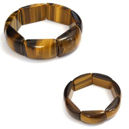 Bratara din Ochi de Tigru Natural - Diametru 60 mm - Dreptunghi 32x21 mm - 1 Buc