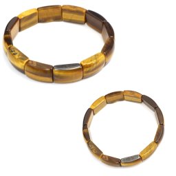 Bratara din Ochi de Tigru Natural - Diametru 58 mm - Dreptunghi 17-18 x 10-11 mm - 1 Buc