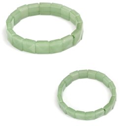 Bratara din Aventurin Natural - Diametru 60 mm - Patrat Fatetat - 11x11 mm - 1 Buc