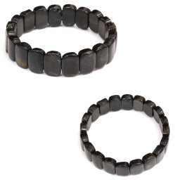 Bratara din Ochi de Soim Natural - Diametru 58 mm - Dreptunghi 10x15 mm - 1 Buc