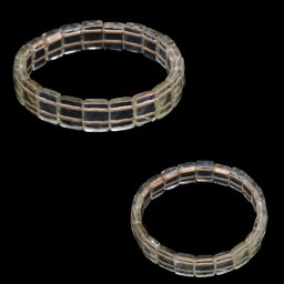 Bratara din Citrin Natural - Diametru 56 mm - Dreptunghi Fatetat 9x12 mm - 1 Buc