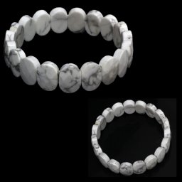 Bratara din Hawolit Natural - Diametru 56 mm - Ovala Fatetata 10x14 mm - 1 Buc