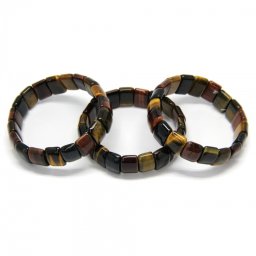 Bratara Ochi de Tigru Mixt Diametru 54 mm, Perna - 11 x 15 mm - 1 Buc