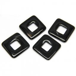 Pandantiv Agata Negru Patrat - 44 x 6 mm - 1 Buc