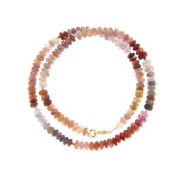 Colier Spinel Burma Natural Disc 2-4 x 4-6 mm - Accesorii Gold Filled - Argint 925