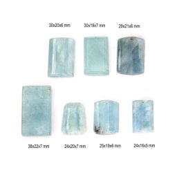 Pandantiv din Acavamarin Natural Dreptunghi cu Gaura - 29-38 x 16-22 x 5-7 mm - 1 Buc