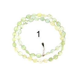 Colier din Prehnit Natural Oval Fatetat 7-8 x 5-7 mm - Accesorii Argint 925 - Gold filled