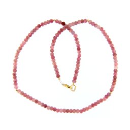 Colier din Turmalina Roz Disc Fatetat 2,5-3 x 4 mm - Accesorii Gold Filled