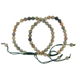 Bratara Jasp Margele Rotund 6x6 mm - Accesorii Gold Filled - Argint 925 - 1 Buc