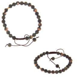 Bratara Jasp Nebula Mat Margele Rotund 6-6,5 mm - Accesorii Gold Filled - Argint 925 - 1 Buc