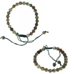 Bratara Turcoaz African Margele Rotunde 6-6,9 mm - Accesorii de Gold Filled - 1 Buc