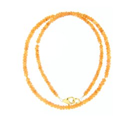 Colier Granat Spesartin Natural Disc Fatetat - 1,5-2 x 3-3,5 mm - Accesorii Gold Filled