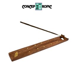 Suport Betisoare Parfumate din Lemn de Susan - 11 Stele - 26 x 3.5 cm