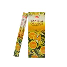 Betisoare Parfumate HEM Vanilla Orange - 15 g - Fumul Placerii Luminoase - Incense Sticks - 1 Set