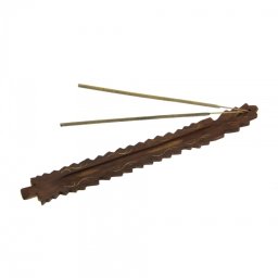 Suport betisoare parfumate dublu lemn de susan - Sculptat si Linie - 25.5x3cm