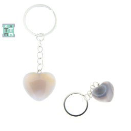 Breloc din Agata Natural Inima 80 x 28 mm - 1 Buc