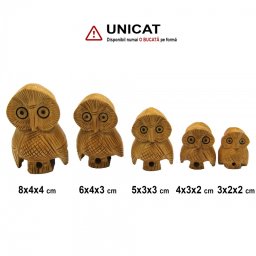 Bufnita - Figurina din Lemn - 3-8x2-4x2-4 cm