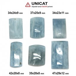 Pandantiv Acvamarin in Forma de Dreptunghi - 34-47 x 20-29 x 8-12 mm
