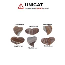 Pandantiv Jasp Peisaj Inima Gaura - 34-51 x 41-59 x 6-7 mm - ( XXL )