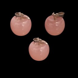 Pandantiv Cuart Roz forma mar 26x19x19 mm - Tonuri pastel naturale pentru accesoriu simbolic de purtare zilnica - 1 Buc