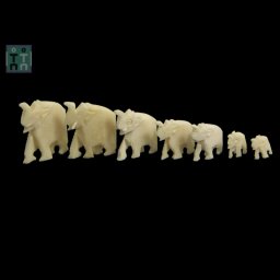Set Elefanti - Figurine din Os - 11-25 x 8-31 x 4-7 mm - 1 Set