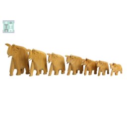 Set Elefanti - Figurine din Lemn - 19-27 x 21--28 x 6-9 mm - 1 Set