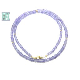 Colier Tanzanit Natural Disc 2-3 x 3-5 mm - Accesorii de Gold Filled