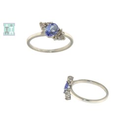 Inele din Argint 925 - Tanzanit - Diametru 17,5 mm - Oval Fatetat - 8-20x22 mm