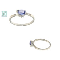 Inele din Argint 925 - Tanzanit - Diametru 18 mm - Picatura Fatetat - 6x20x22 mm