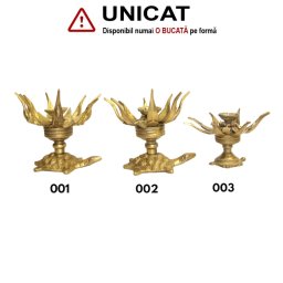 Suport Ardere Conuri - Floare de Lotus din Bronz - 8-11 x 5-9 x 4-6 cm