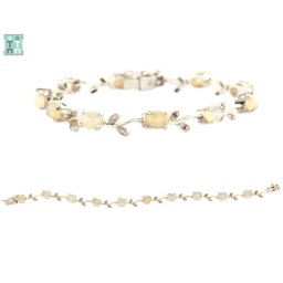 Bratara Opal de Foc cu Diamant Diametru 58 mm - Oval 7x5 mm - Accesorii Argint 925 - 1 Buc