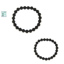 Bratara Turmalina Neagra Rotund 8-8,9 mm Diametru 56 mm - 1 Buc
